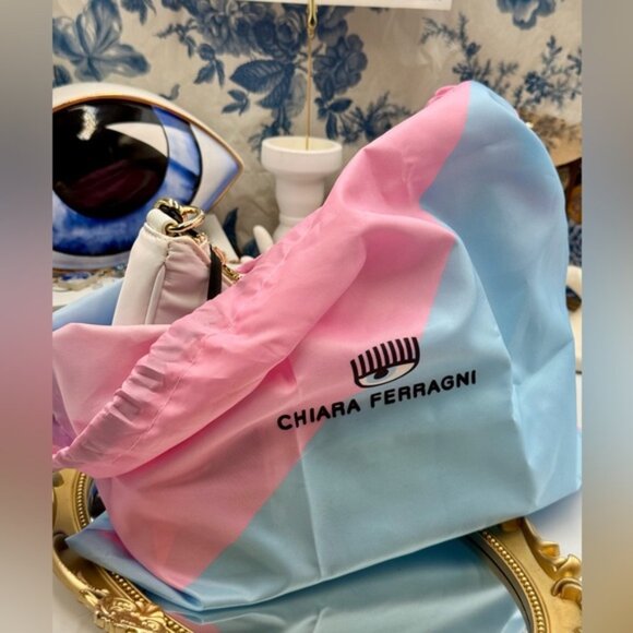 🆕 CHIARA FERRAGNI 🧿 NWT Vicky Eyelike Tote Bag - Borsa a Mano - White - Picture 14 of 16